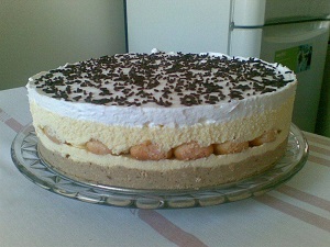 Gaštanová torta s mascarpone