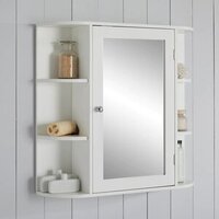 Malá koupelnová skříňka se zrcadlem je mimořádně praktická, zejména pro malé koupelny s omezeným prostorem.